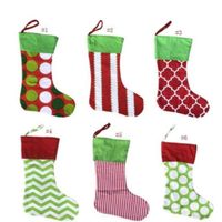 Wholesale New Designs Christmas Stocking Embroidered Personalized Stocking Gift Bag Xmas Tree Candy Ornament Family Holiday Stocking latest