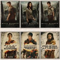 Wholesale Wall Stickers Maze Runner Poster Clear Image Home Decoration Good Quality Prints Retro Kraft Paper Art Brand