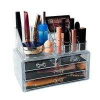 Wholesale Storage Boxes Bins Acrylic Transparent Makeup Organizer Box Lipstick Holder Make Up Tool Drawers For Jewelry