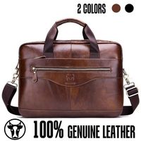Wholesale Handbag for Men Briefcase Genuine Leather Shoulder Bag Laptop s Business Travel Messenger Crossbody Tote File Pocket