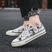 Wholesale 2020 Spring New Ins Fashionable Casual Mens Shoes One Piece Cartoon High Low Top Canvas Shoes Mens Korean Style Skate Shoes Men