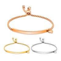 Wholesale FATE LOVE Simple Fashion Jewelry Beautiful Adjustable Girl Women ID Bracelets Bangles Rose Gold Color GS929