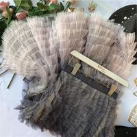 Wholesale Skirts Romantic Fairy Ruffled Layers Mesh Cake Skirt Casual Chic Patchwork Colors Long Design