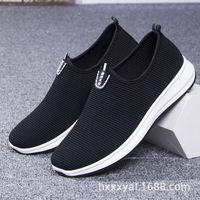 Wholesale Summer and Autumn Cross Border Old Beijing Cloth Shoes Mens Shoes Slip on Breathable Sneakers Dad Walking Casual Mens Shoes