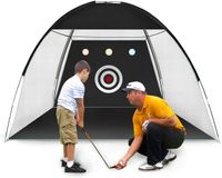 Wholesale Golf Hitting Practice Net with Chipping Target Pockets Training Aids Nets Set in Foldable Golfs Mat