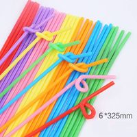 Wholesale PP Colorful Plastic Straws Suction Creative Curved DIY Twistable Disposable Transparent Straws Christmas Party Supplies W