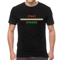 Wholesale Men s T Shirts Italy Strong T shirt Men Novelty T Shirts Short Sleeve Italian Flag Pride Love Tshirts Cotton Tee Tops Clothing