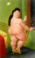 Wholesale Fat nude girl Huge Oil Painting On Canvas Home Decor Handcrafts HD Print Wall Art Pictures Customization is acceptable