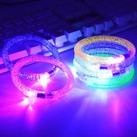 Wholesale Party Decoration Hand Glowing Luminous Toys Shiny Glitter Wrist Band Funny Ring Led Bracelet Kids Toy Supplies