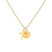 Wholesale Pendant Necklaces Luxury Designer Necklace Jewelry for women clavicle Gold Cross Chain Ornament Elizabethan titanium steel letter Queen s head women s