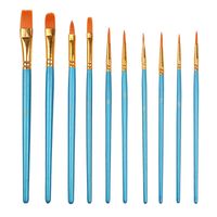 Wholesale 10Pcs set Paint Brushes Round Pointed Tip Nylon Hair Artist Paintbrushes for Acrylic Oil Watercolor Face Nail Art Fine Detail V2