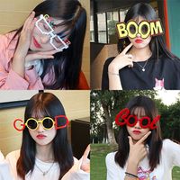 Wholesale Fashion accessories Letter shape birthday eyeglasses party funny glasses graduation photo prop party exaggerate good Sunglasses