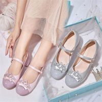 Wholesale Dress Shoes PXELENA Bling Sequined Girls Latin Dance Party Show Perform Princess Gold Silver Pink Plus Size Spring Fall