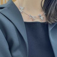 Wholesale Exclusive Irregular Bowknot Personality Straw Woven Collar Clavicle Chain Fashion Trend Girl Temperament METAL Stylish Necklace Pendant Neck