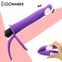Wholesale Double Penetration Vibrator Adult Sex Toys for Beginner Prostate Massage Strapon Dildo Vibrators strap on Penis Anal for Man