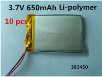 Wholesale 10pcs V mah li polymer rechargeable lithium battery lipo battery for MP3 MP4 back up power power bank toys GPS