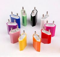 Wholesale Universal EU USA FLAT mini USB Wall Adapter plug Home Travel Charger power A V for mobile smartphone s s c android s3 s4