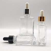 Wholesale Square E liquid Glass Bottles ml With Clear Glasses Dropper Container For Essential Oil and Aromatherapy oz a49