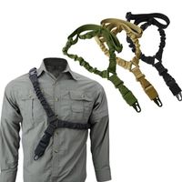 Wholesale Belts Tactical Single Point Rifle Sling Shoulder Strap Nylon Adjustable Paintball Military Gun Hunting Accessories