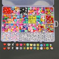 Wholesale Other set Kit DIY Beads Spacer Resin Polymer Clay Letter Smile Handmade Bracelet Necklace For Jewelry Making Craft