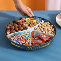 Wholesale 1 PC Compartment Food Storage Plates Multi function Dried Fruit Snack Tray Appetizer Serving Platter Party Candy Pastry NHF12177