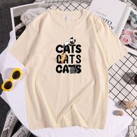 Wholesale Men s T Shirts A Group Of Cute Kittens Printing Man Loose Traveling Tee Shirts Comfortable Clothing Vintage Crew Neck