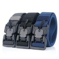 Wholesale Belts Good Comfortable Elastic Tactical Men Belt Accessories Quick Release Magnetic Buckle Military Soft Real Nylon Sports