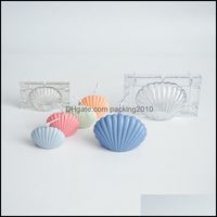 Wholesale Craft Arts Crafts Gifts Home Gardencraft Tools D Handmade Candle Making Mold Plaster Scallop Diy Plastic Scented Seashell Shell Mould Ha