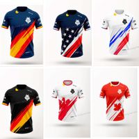 Wholesale Germany Spain Poland France Usa Canada Jersey G2 League of Legends E sports National Team Uniform Custom Id Fan T shirt