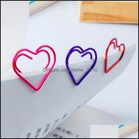 Wholesale Filing Products Supplies Business Industrialbk Love Heart Shaped Small Paper Bookmark Clips For Office School Home Colors Drop De
