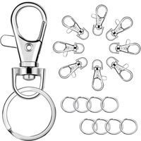 Wholesale 100Pcs Alloy Lobster Clasps Hooks With Jump Rings Keychain For DIY Jewelry Making Bag Parts Accessories