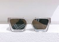 Wholesale Mens Sunglasses Millionaire Transparent Clear Grey Silver Mirror Lens gafa de sol Men Fashion Sun glasses Shades Eyewear with box