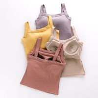 Wholesale Student Girl s Cotton Fixed Cup Suspender Vest Wrapped in Chest Palm Breast Pad Bra Upper Support Gathered Back Lingerie BYC