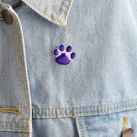 Wholesale Purple Dog Paw Pin Cute Cartoon Brooches Cat Kitten Brooch Pins Puppy Claw Badge Gift Jewelry