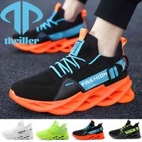 Wholesale THRILLER Fashion All Match running shoes Simple Spring and Summer Fly Weave Weight Force Real Air Cushion Women s Korean Versio