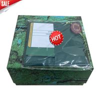 Wholesale Luxury watch case card brochure green watch box high quality hot selling watch accessories