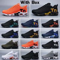 Wholesale Design Top Quality TN KPU Mens shoes Mesh Breathable Chaussures Homme Requin Noir Casual Athletic sneakers Size
