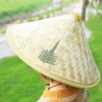 Wholesale Party Masks Vietnamese Children s Bamboo Straw Hats Bonnet Enfant Gorras Cone Sun Hat Garden Farmer Fishing Dance Props Travel Kpop