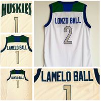 Wholesale NCAA Chino Hills Huskies High School Lamelo Lonzo Ball Jersey Home White Stitched Basketball Jerseys Shirts Mix Order