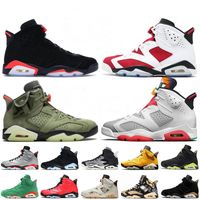 Wholesale op Quality Jumpman s Mens Basketball Shoes Black Infrared Carmine Travis Scotts Hare Retro Electric Green Trainers Sneakers