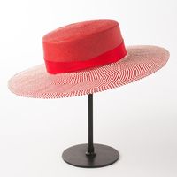 Wholesale Stingy Brim Hats HH7171 Summer Natural Handmade Paper Color Stitching Designer Style Leisure Lady Fedoras Cap MEN Women PANAMA Hat
