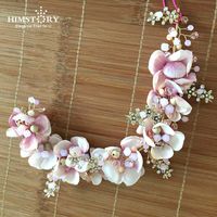 Wholesale Charming Pink Fabric Flower Headband Girls Birthday Party Headpiece Hair Accessories Wedding Pageant Prom Hairband Jewelry X0625