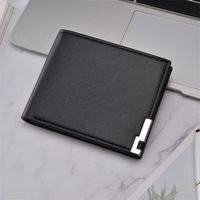 Wholesale Wallets Ultra thin Short Sequined Men With Coin Bag Black Purse Wallet Male Small Money Dollar Slim Card Case Carteira