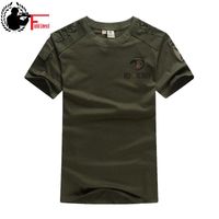 Wholesale Military Style Men s Short Sleeve T Shirt Summer Army Green Combat Tactical Plus Size Tshirt Casual O Neck T Shirt Male Tee Tops