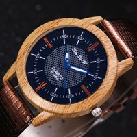 Wholesale Wristwatches Watch Mens Natural Wood Bamboo Watches Womens Vintage Wooden Business Quartz
