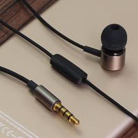 Discount 3.5 mm wire Headphones & Earphones Rehimm Wired Earphone Metal Sport Music Phone Earbuds In Ear Wire-Control 3.5 MM Drive-by-Wire Headset With MIC
