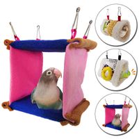 Wholesale Plush Square Nest Winter Warm Bed Hut Tent Small Animal Toy House Bird Parrot Hammock Hanging Cave Pet Supplies