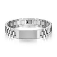 Wholesale Link Chain cm Length Chunky Personalize Bracelet For Men Silver Color Polished Stainless Steel Bangle Watch Band Gift Boyfriend