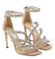 Wholesale Top Quality Women s Josefine Sandals Strappy Crystal Lady High Heels Party Wedding Dress Sexy Summer Gladiator Sandalias With Box