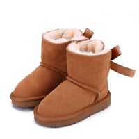 Wholesale Genuine Leather Australia Kids Ankle Winter Snow Boots For Kids Baby Shoes warm ski toddler boot for baby Bailey Bows Boots Size
